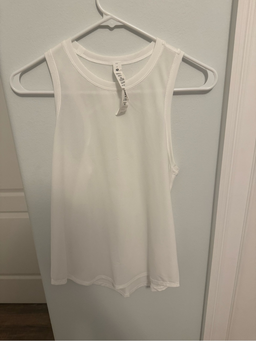 lululemon athletica White Mesh Sleeveless Tank